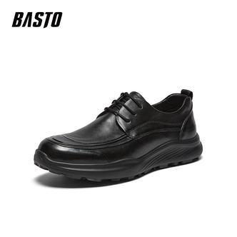 百思图2026春季新款商场同款简约商务男休闲皮鞋WDS01AM6