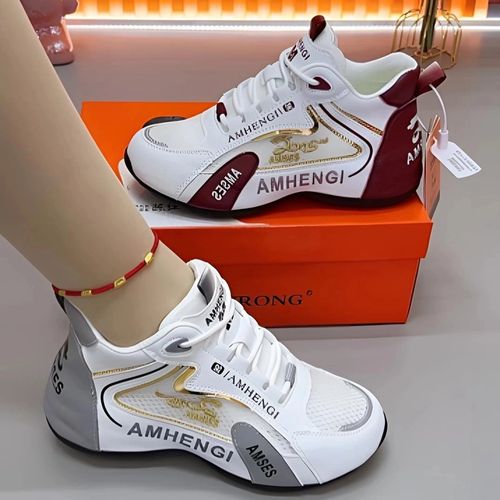 春夏（网面）刺绣款休闲运动鞋百搭舒适跳舞鞋老爹鞋男女款潮流68主图