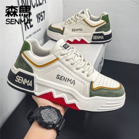 森马男鞋冬季时尚休闲厚底板鞋潮流百搭复古青少年男生韩版潮鞋男