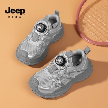 jeep儿童鞋子旋转纽扣童鞋网面透气童鞋儿童户外鞋休闲耐磨儿童鞋