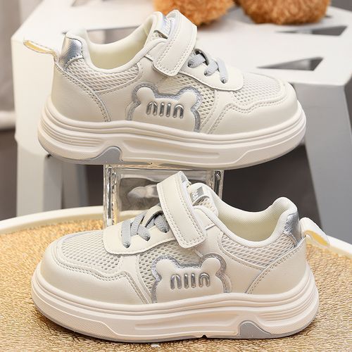 蜡比小星儿童板鞋2026夏季新款单网透气童鞋小白鞋女童软底运动鞋主图