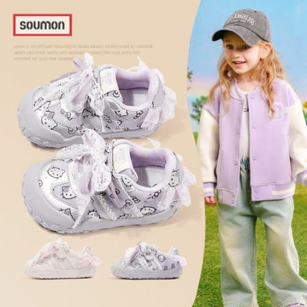 书萌童鞋儿童运动鞋2026春秋新款女童透气网鞋韩版时尚宝宝休闲鞋