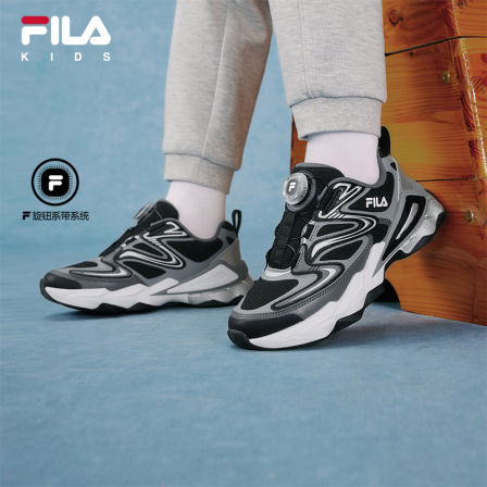 【斐乐儿童时空鞋】25年冬季新款百搭运动中大童复古跑鞋K15B541104