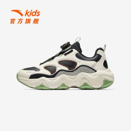 墩墩鞋安踏儿童休闲鞋2025新款舒适防滑耐磨青少年老爹鞋纽扣童鞋