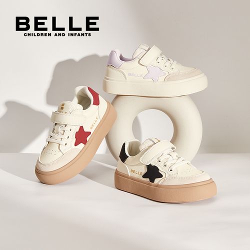 百丽童鞋春季新款小白鞋男女童韩系潮款百搭休闲运动鞋 LC5112 LJ主图