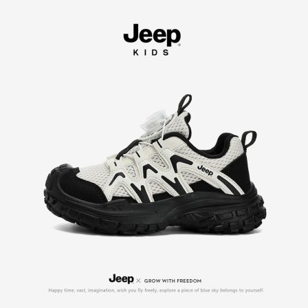 jeep儿童运动鞋男童2026春季新款户外休闲童鞋青少年女童登山鞋子