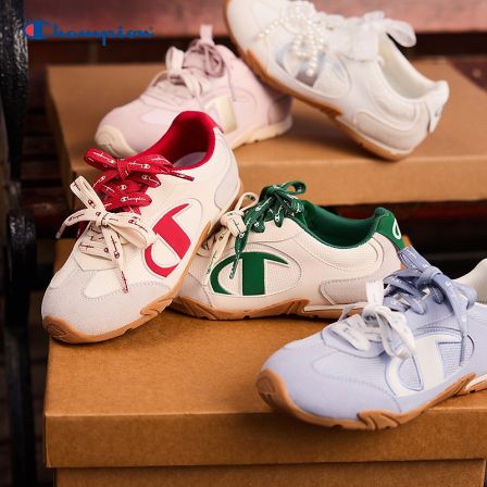 Champion冠军童鞋26春季新款双鞋带薄底德训鞋户外阿甘鞋26SST35