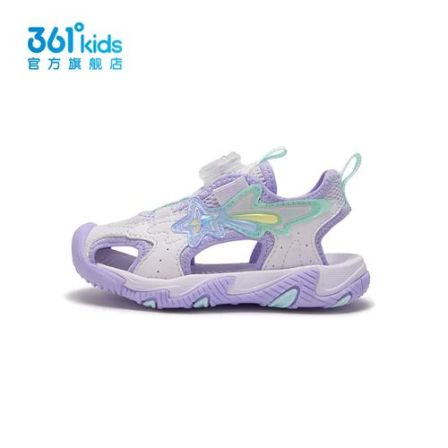 361°kids【商场同款】童鞋女童休闲沙滩凉鞋2025年夏季旋钮小童鞋子