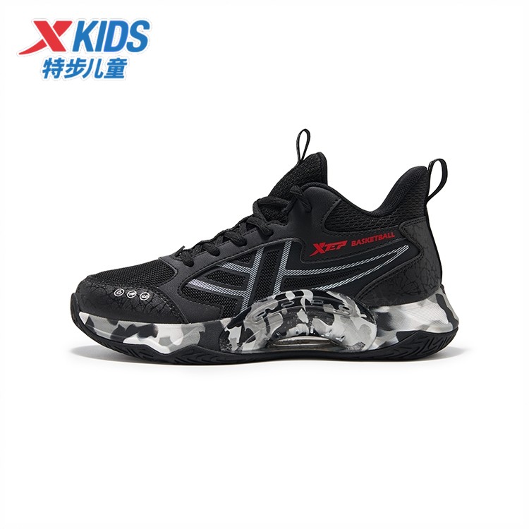 【破影战甲】特步儿童春季新款防滑减震大童实战篮球鞋674115129650主图