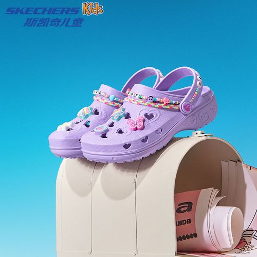有鞋花！【泡芙】斯凯奇儿童童鞋女童夏季时尚轻便透气舒适308366L主图