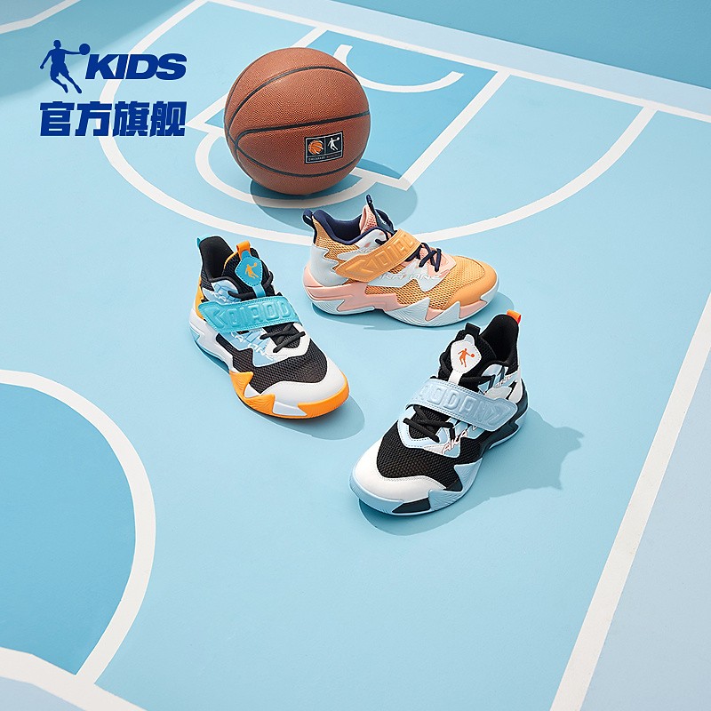 2026【春季新品】乔丹炫风男童春季魔术贴防滑中大童透气运动篮球鞋主图