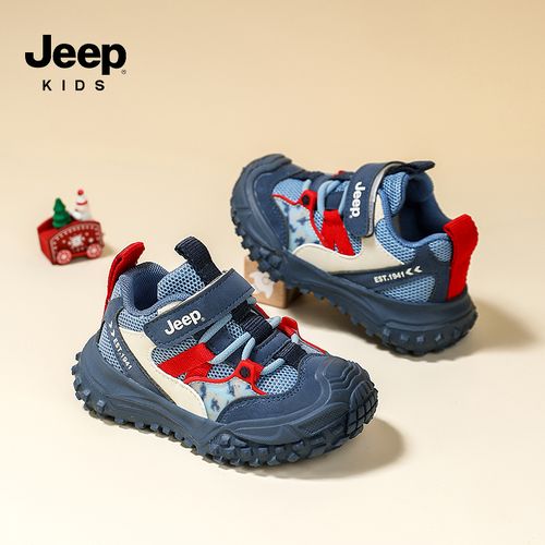 jeep儿童运动鞋2026春季宝宝户外网面男童跑鞋软底防滑女童休闲鞋主图