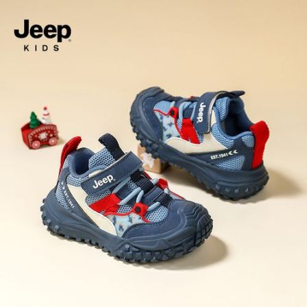 jeep儿童运动鞋2026春季宝宝户外网面男童跑鞋软底防滑女童休闲鞋