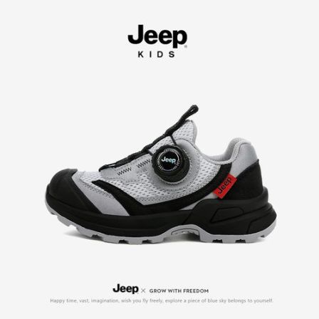 Jeep儿童运动鞋春季新款防滑跑步鞋男童轻便登山鞋透气户外运动鞋