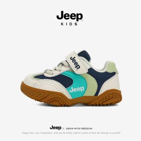 jeep儿童运动鞋2026春季户外透气男童跑步鞋子软底防滑女童德训鞋