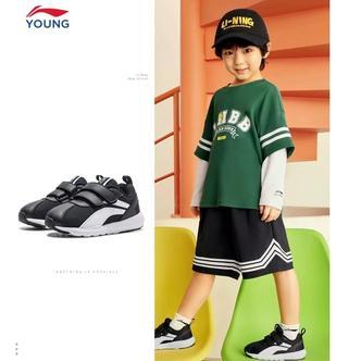 李宁儿童休闲鞋小童阿甘新款网面夏季软底防滑时尚运动鞋YKAP148