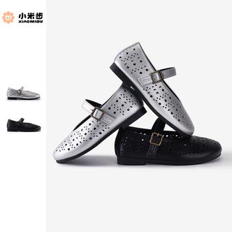 小米步【黑岩】2026春季新款皮鞋单里百搭儿童防滑公主鞋极简风皮鞋主图