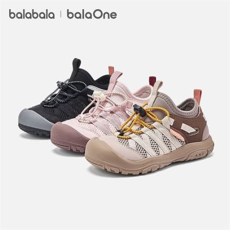 巴拉巴拉童鞋儿童慢跑鞋男女童2026年新款春秋舒适透气耐磨户外鞋