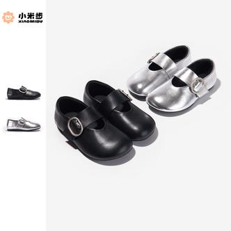 小米步【简逸】2026春季新款皮鞋单里百搭儿童防滑公主鞋极简风皮鞋主图