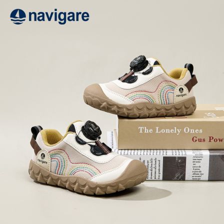 Navigare/纳维凯尔运动鞋男女童2026春季旋钮扣登山鞋透气休闲鞋