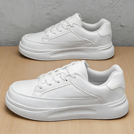 休闲鞋子男潮鞋百搭纯白色板鞋耐磨增高厚底鞋男生防水防滑小白鞋