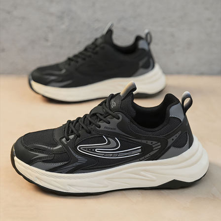 鞋子男款2026新款透气网面运动鞋男增高软底休闲防滑老爹潮鞋百搭