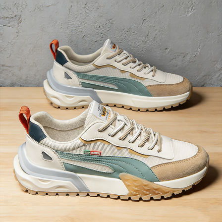 男士鞋子2026新款春季透气网面运动老爹鞋百搭轻便男生软底阿甘鞋