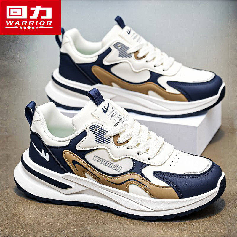 回力男鞋春季新款潮牌百搭休闲学生跑步防滑增高小白运动老爹鞋男主图