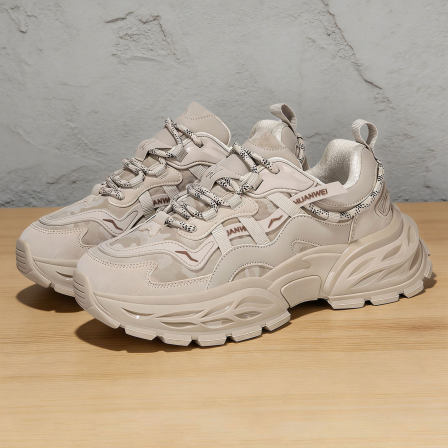 老爹鞋男款2026新款复古百搭潮鞋高级感青少年增高厚底休闲运动鞋