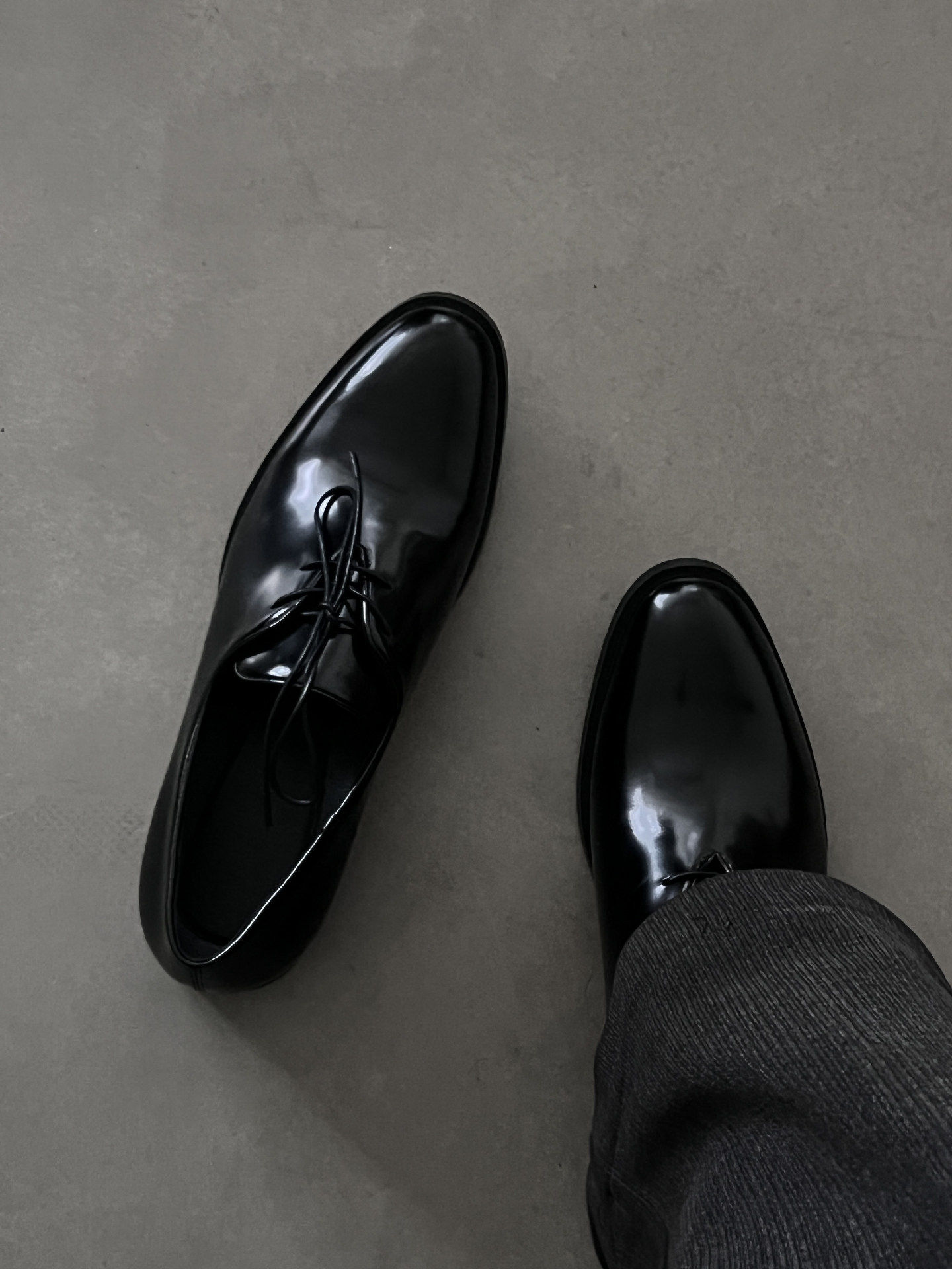 cleanfit男尖头漆皮德比薄底通勤商务正装休闲高级感结婚新郎皮鞋主图