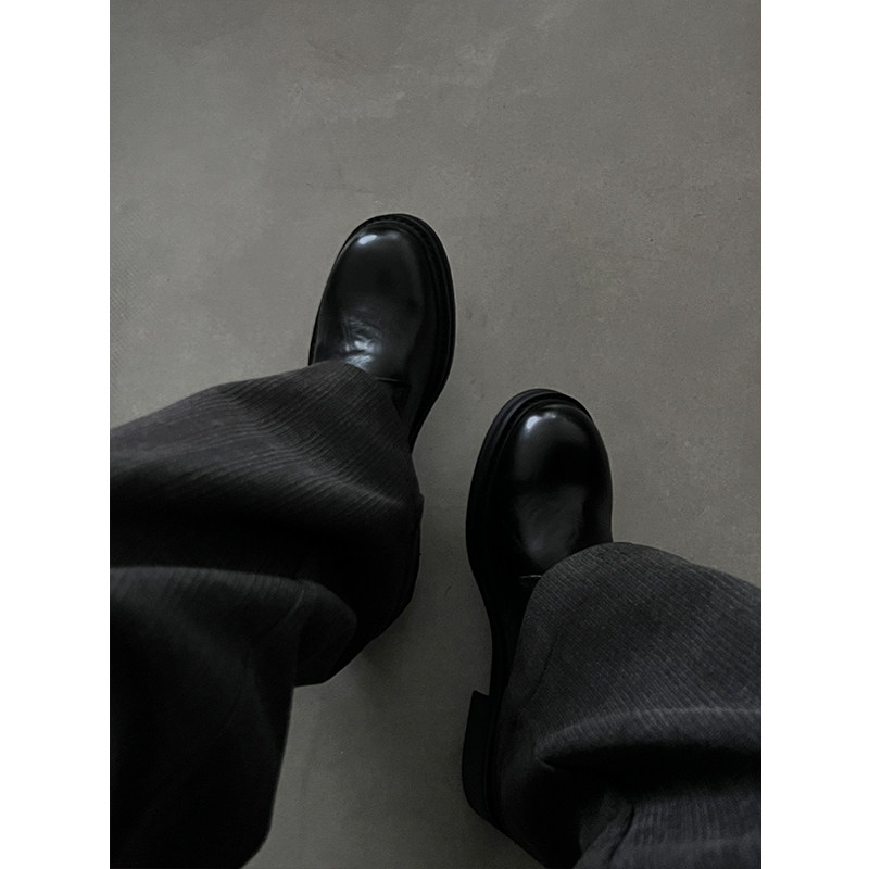 德比鞋男士高级感方头休闲皮鞋通勤正装圆头厚底增高结婚新郎皮鞋主图