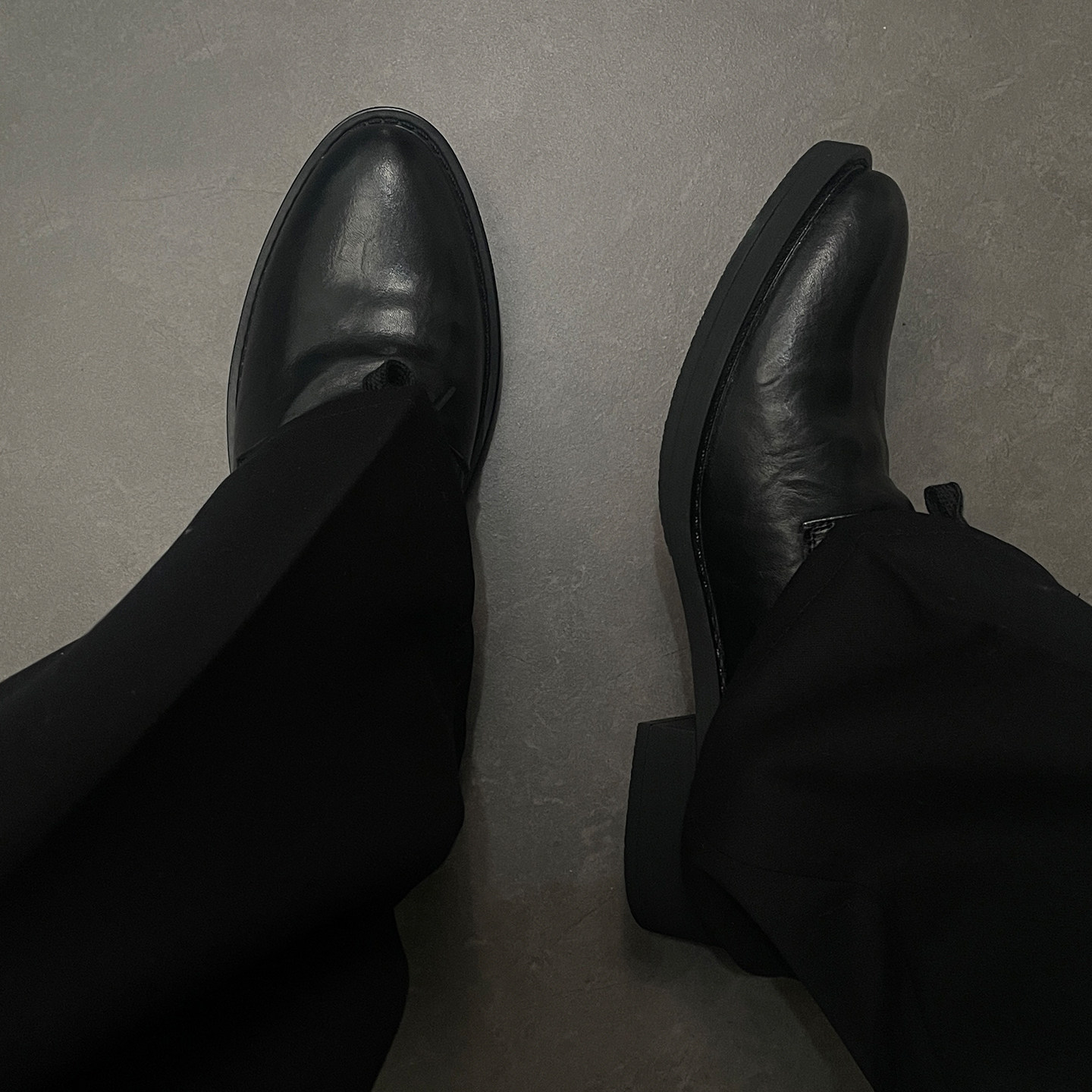 巴黎走秀款尖头皮鞋男cleanfit黑色模特巫师鞋厚底增高休闲德比鞋主图