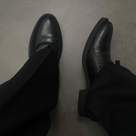 巴黎走秀款尖头皮鞋男cleanfit黑色模特巫师鞋厚底增高休闲德比鞋