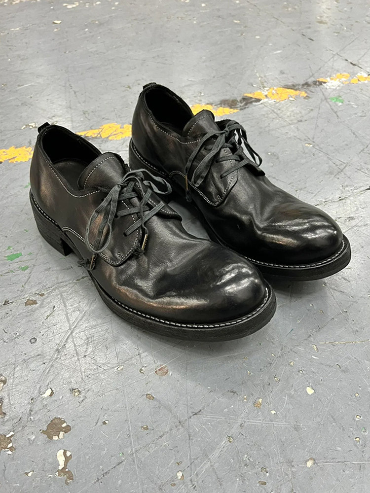 cleanfit德比鞋男士高级英伦风翘头厚底增高商务正装通勤休闲皮鞋主图