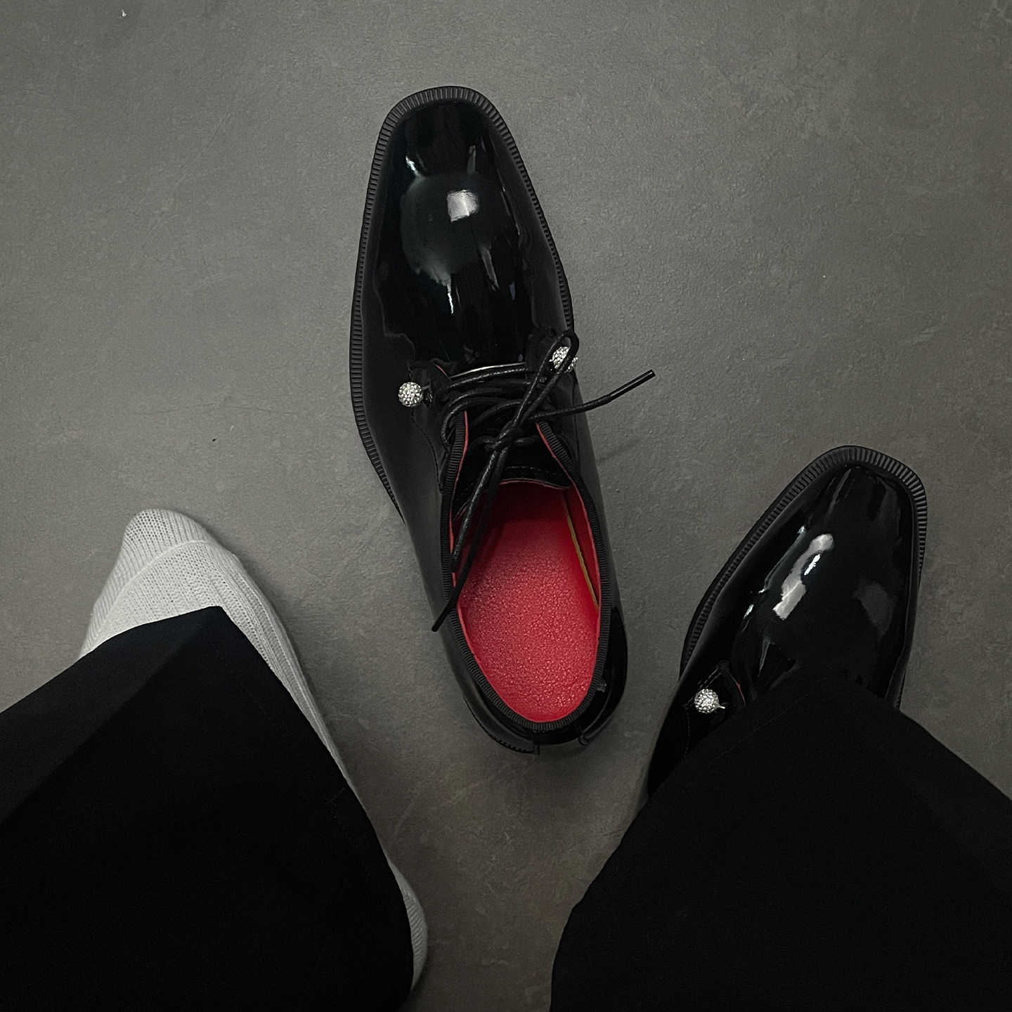 张凌赫同款红底皮鞋男亮面商务结婚新郎鞋7cm隐形内增高尖头德比主图