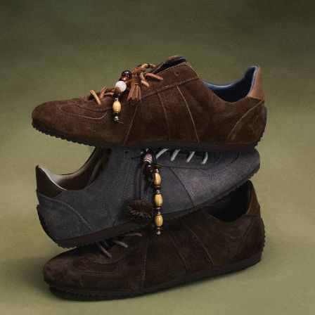 NORYBRAND 美拉德复古麂皮绒哑光薄底德训鞋休闲运动鞋子男女