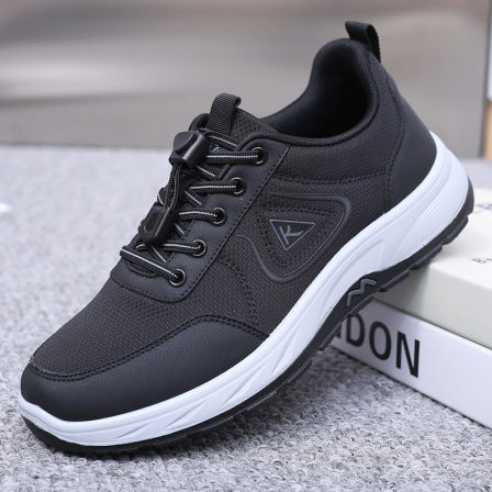 老北京布鞋男单鞋春秋透气休闲爸爸鞋轻便软底宽松圆头老人鞋防滑