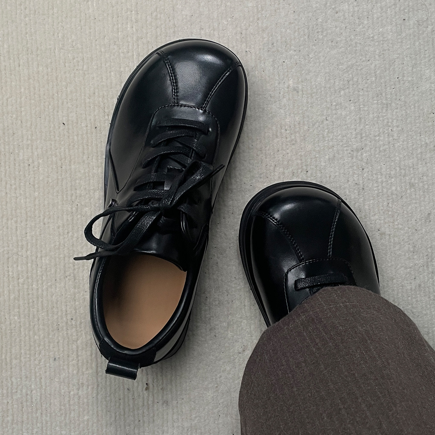 cleanfit德比鞋男黑色通勤休闲英伦厚底增高百搭户外运动大头皮鞋主图