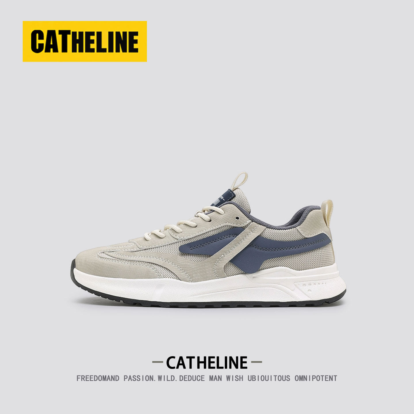 [潮流百搭]美国CAT.HELINE男鞋春季百搭跑步休闲运动鞋男士阿甘鞋主图