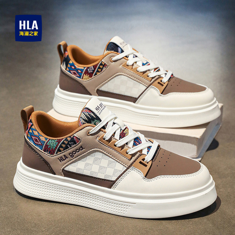 海澜之家男鞋2025新款冬季时尚百搭休闲小白板鞋加绒软底运动潮鞋主图