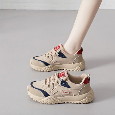 轻便软底真皮德训鞋女2026年新款春季休闲百搭运动板鞋学生跑步鞋