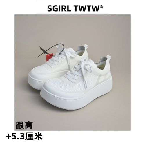 SGIRL TWTW芒果头厚底面包鞋女2026百搭休闲松糕小白鞋丑萌大头鞋主图