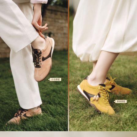 73hours女鞋换个心情2026春季新品平底圆头系带拼色德训鞋