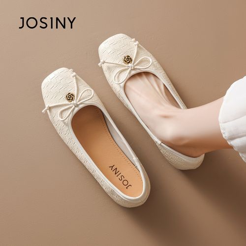 卓诗尼法式玛丽珍鞋女2026新款春季平底浅口单鞋软底百搭芭蕾舞鞋主图