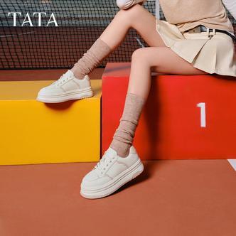 TATA他她新款商场同款运动百搭厚底休闲板鞋女鞋DWBX8AM5