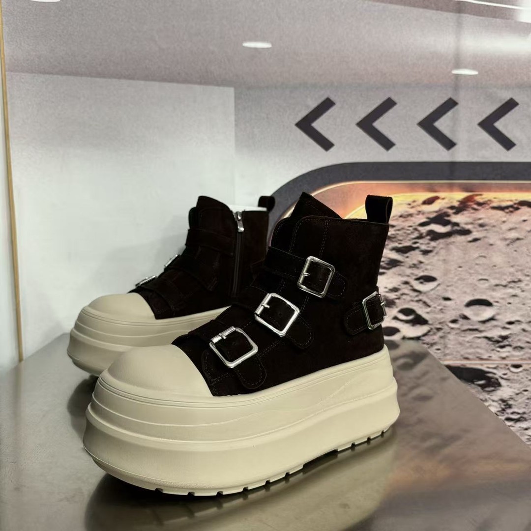 6162新款2025精品百搭潮流马丁靴中筒烟筒黑色女士主图