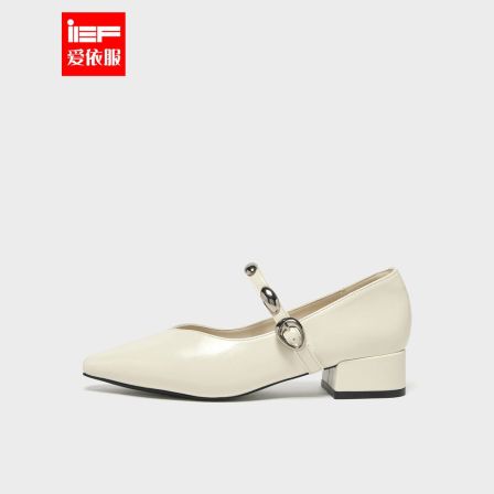 IEF/爱依服2026春季新款法式气质感通勤百搭女尖头粗跟单鞋