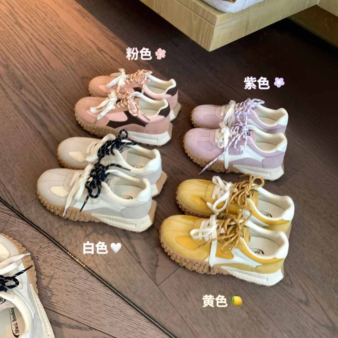 【苏茵茵】爆米花鸳鸯带~5CM厚底增高休闲鞋女德训鞋E5109042主图