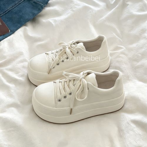 林北北勤复古厚底小白鞋女2026新款秋季百搭轻便休闲运动板鞋日系主图