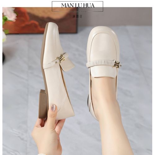 【NO退NO换】头层牛皮乐福鞋女款真皮软底正品不累脚爆款2025新款主图